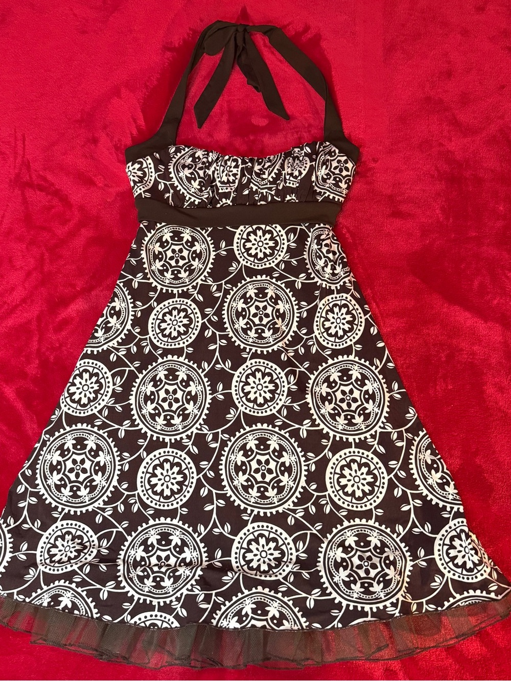 Speechless Vintage Y2K Mini Dress Mandala Medallion Print Boho Medium
